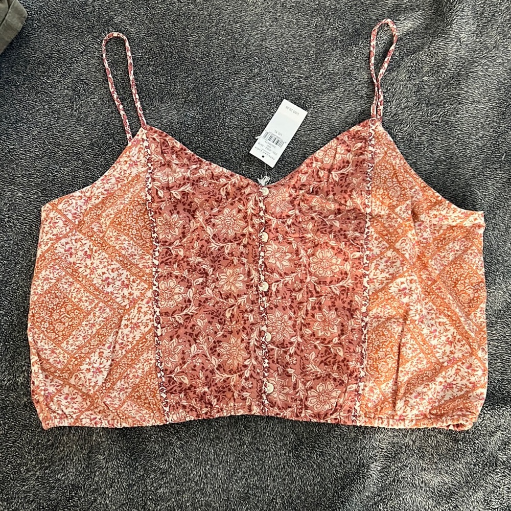 American Eagle Crop Top with Button Details